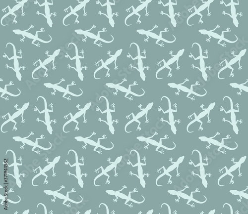 Seamless pattern with gecko...