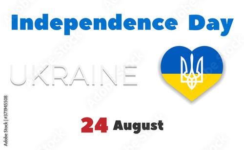 Vector illustration, banner or poster for independence day of ukraine. © Alex Bur