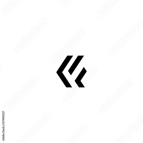 F Initial logo template vector