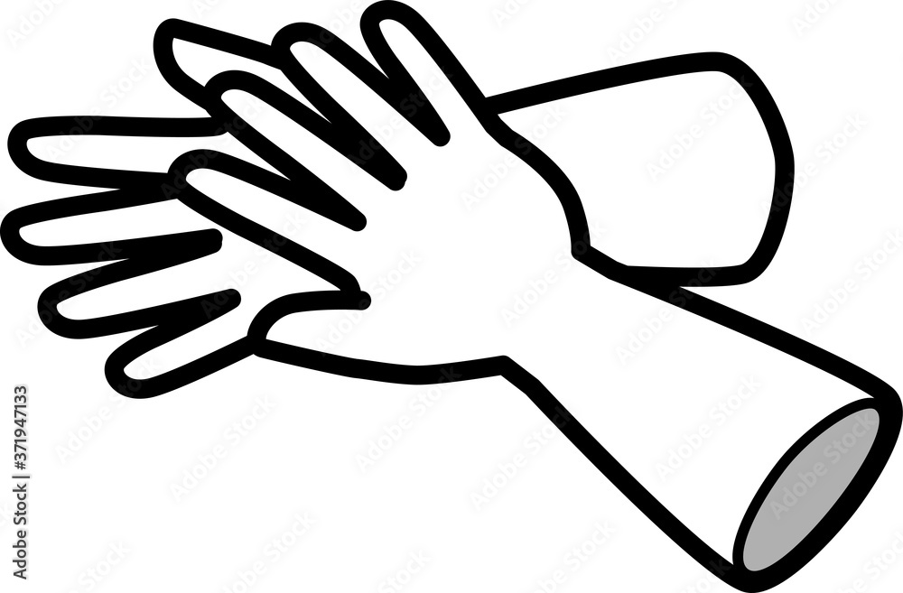 Obraz premium 掃除や家事、農業など作業用のビニール手袋