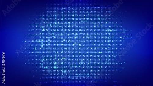 Binary code background. Digital binary data and streaming digital code background. Abstract futuristic cyberspace. Matrix background with digits 1.0. Coding or Hacker concept. Vector illustration.