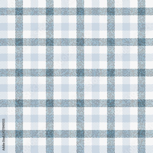 Tartan Vector Seamless Patterns, Dark Blue And Light Blue