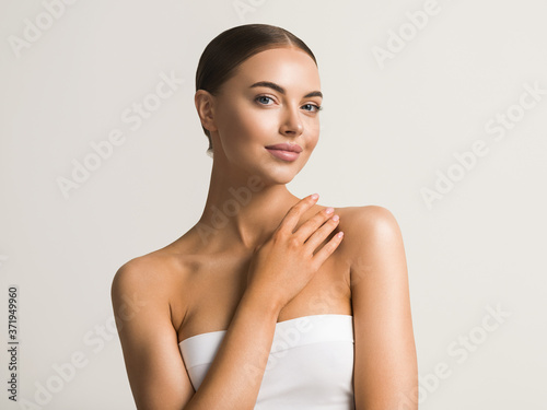 Beauty skin healthy woman clean skin natural makeup