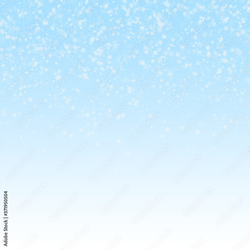 Beautiful snowfall Christmas background. Subtle fl