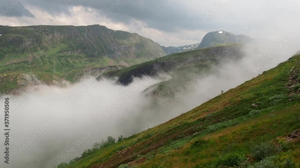 Timelapse of fog in the mountains of norway in scandinavia. Timelapse of fog in the mountains of norway in scandinavia.