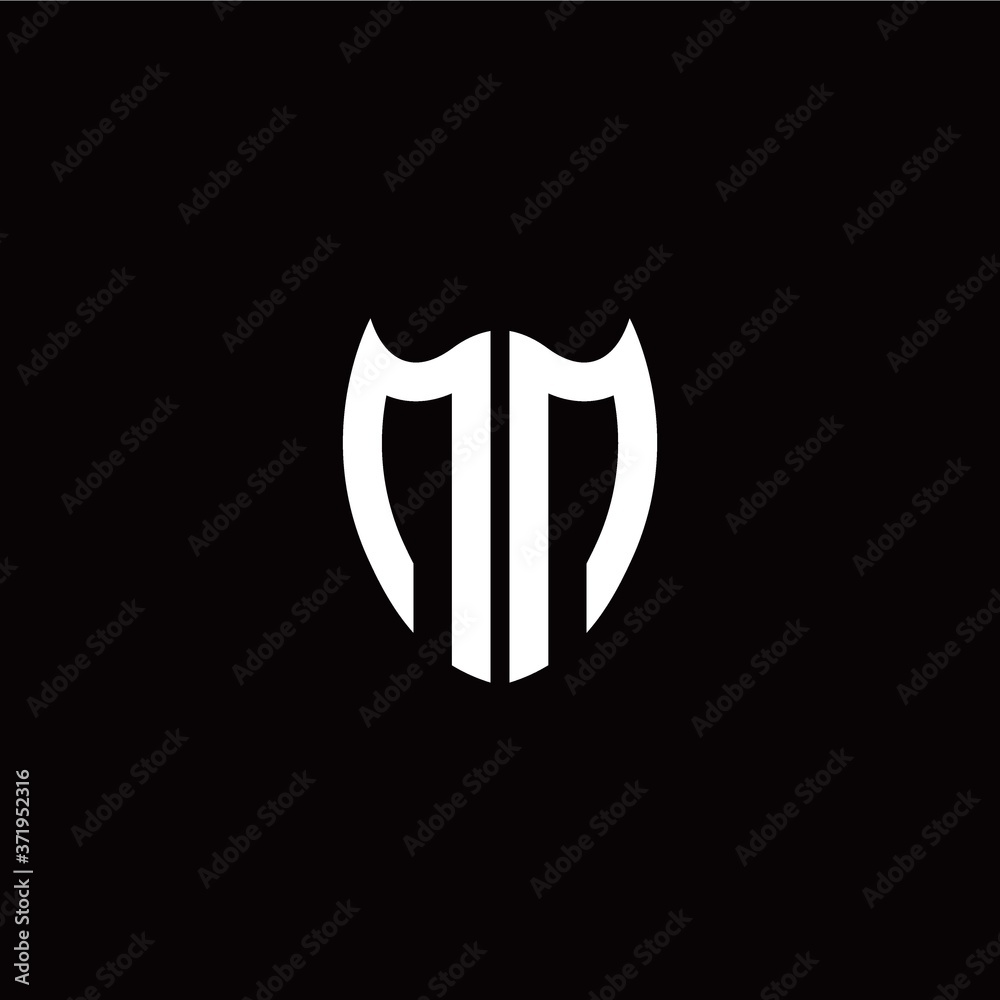 Initial N N letter with shield modern style logo template vector Initial N N letter with shield modern style logo template vector