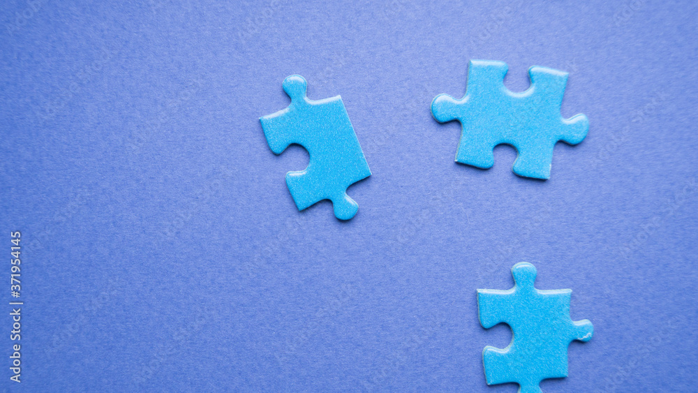 Obraz premium Business Teamwork Concept by Jigsaw Puzzle Pieces