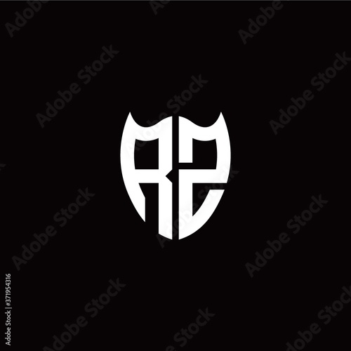 Free Download Initial R Z letter with shield modern style logo template vector - GFXLoad