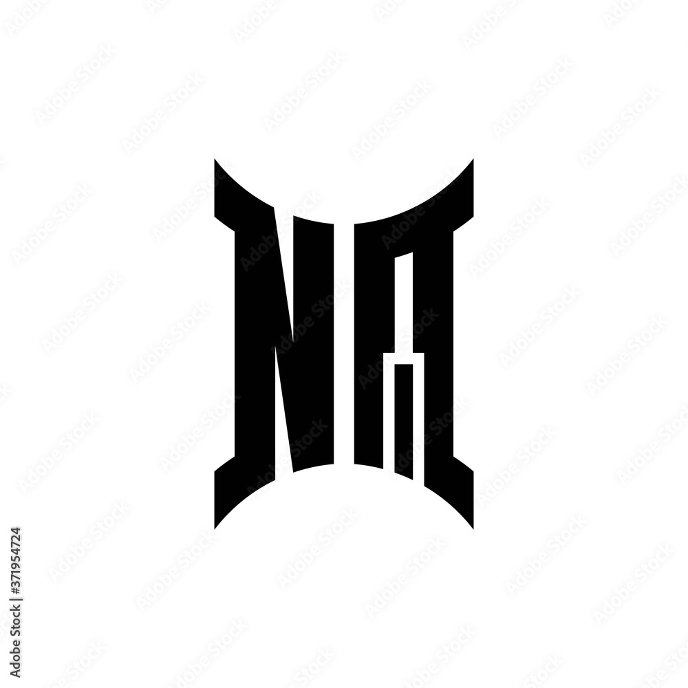 NQ monogram logo with curved side NQ monogram logo with curved side