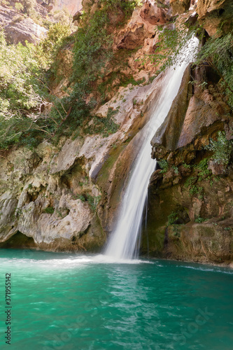 La Calavera waterfall on the Borosa river. Sierra de Cazorla, Segura and Las Villas Natural Park. Jaen. Andalusia. Spain © JaviJfotografo