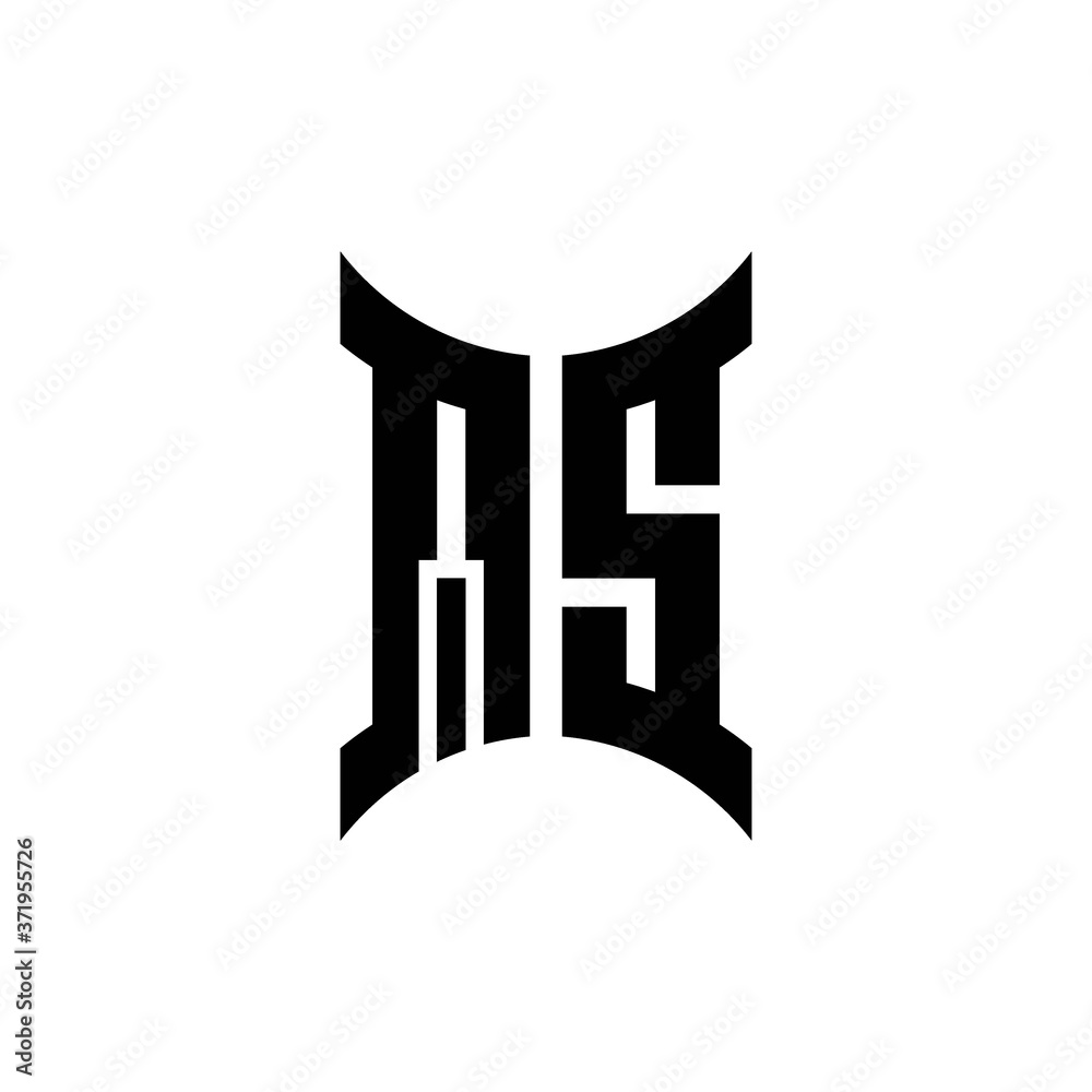 QS monogram logo with curved side QS monogram logo with curved side
