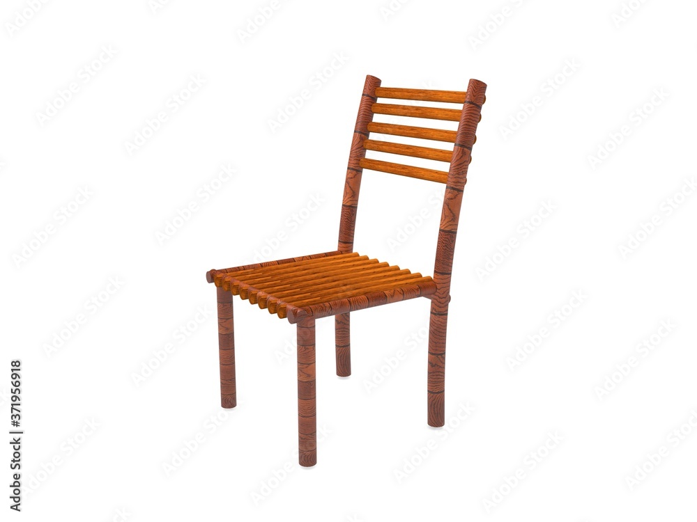 3D chair on white background