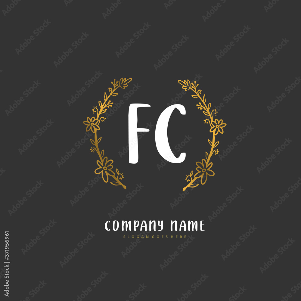 F C FC Initial handwriting and signature logo design with circle. Beautiful design handwritten logo for fashion, team, wedding, luxury logo. F C FC Initial handwriting and signature logo design with circle. Beautiful design handwritten logo for fashion, team, wedding, luxury logo.