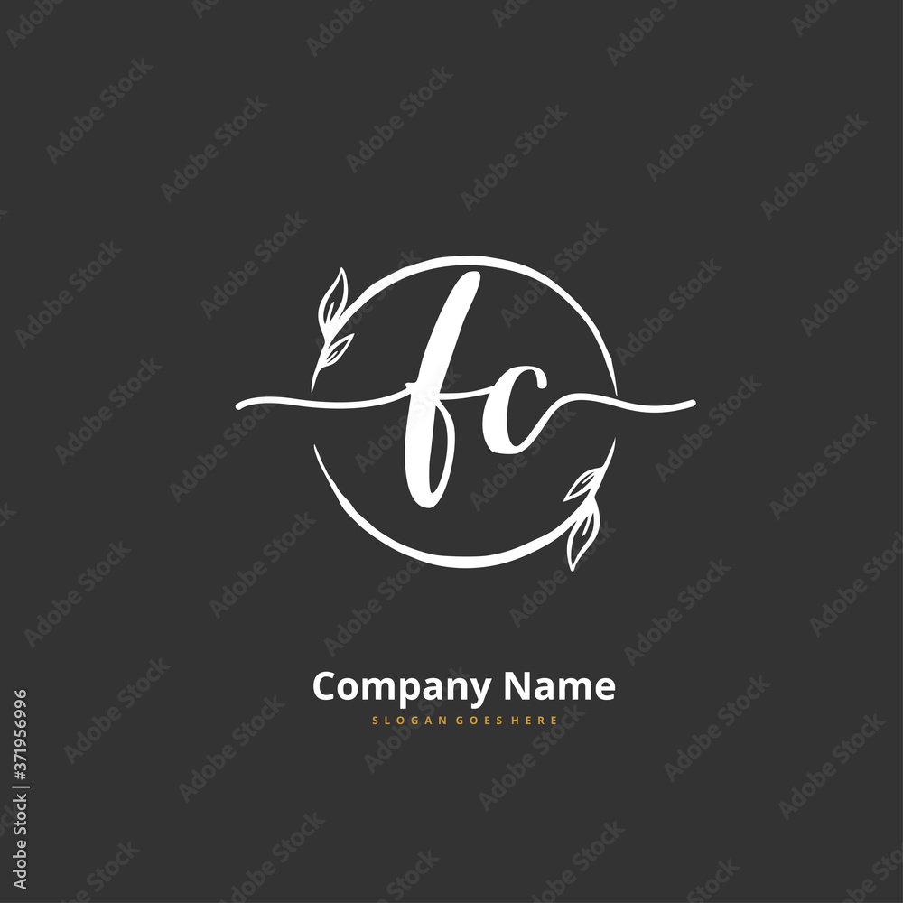 F C FC Initial handwriting and signature logo design with circle. Beautiful design handwritten logo for fashion, team, wedding, luxury logo. F C FC Initial handwriting and signature logo design with circle. Beautiful design handwritten logo for fashion, team, wedding, luxury logo.