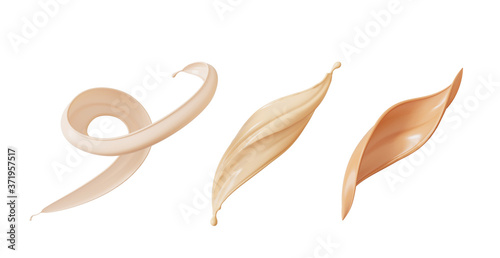 Foto Foundation liquid element isolate on white background.