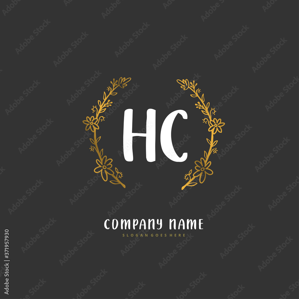 H C HC Initial handwriting and signature logo design with circle. Beautiful design handwritten logo for fashion, team, wedding, luxury logo. H C HC Initial handwriting and signature logo design with circle. Beautiful design handwritten logo for fashion, team, wedding, luxury logo.