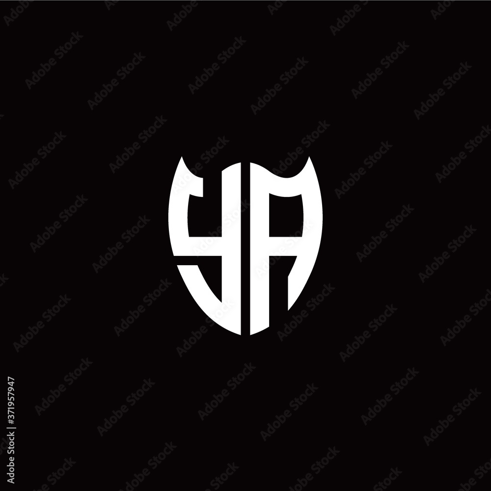 Obraz premium Initial Y A letter with shield modern style logo template vector