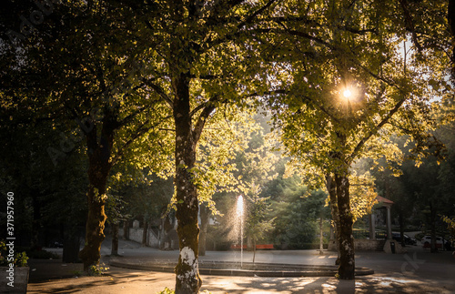 Fountain in the sanctuary of  Bom Jesus    in Braga  Portugal.