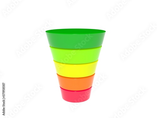3d cone on white background