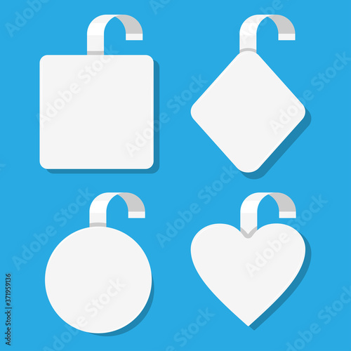 Wobbler and dangler vector templates set isolated on background.
