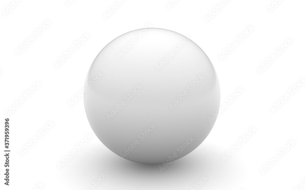 3D white ball on white background 3D white ball on white background
