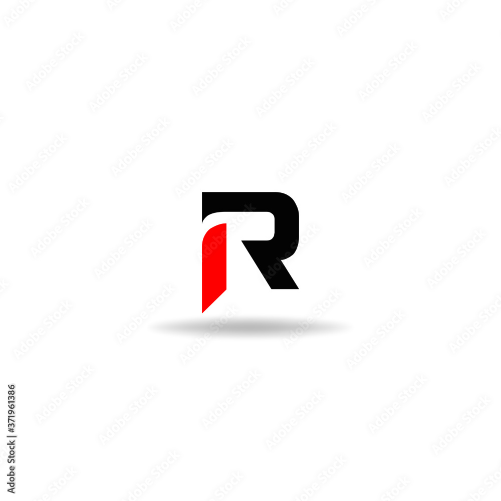 Letter R line logo design. Universal elegant vector sign design. Letter R line logo design. Universal elegant vector sign design.