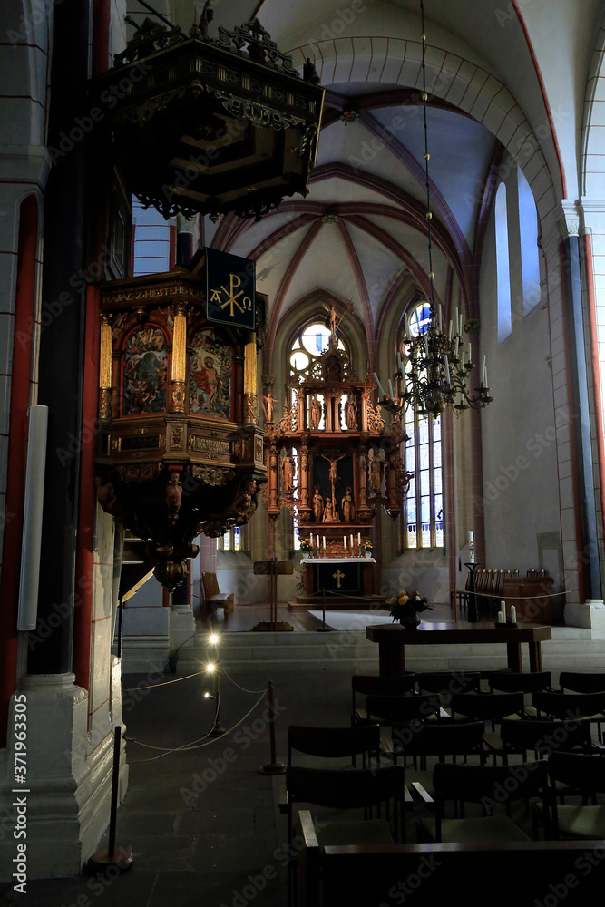 Fototapeta premium Goslar, Markt- Kirche, UNESCO Welterbe, Niedersachsen, Deutschland, Europa