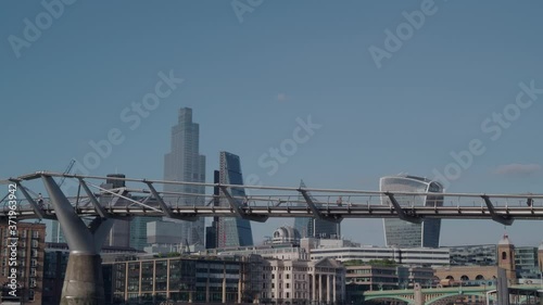Wallpaper Mural A evry quiet morning on the Millennium footbridge crossing the River Thames London. Torontodigital.ca