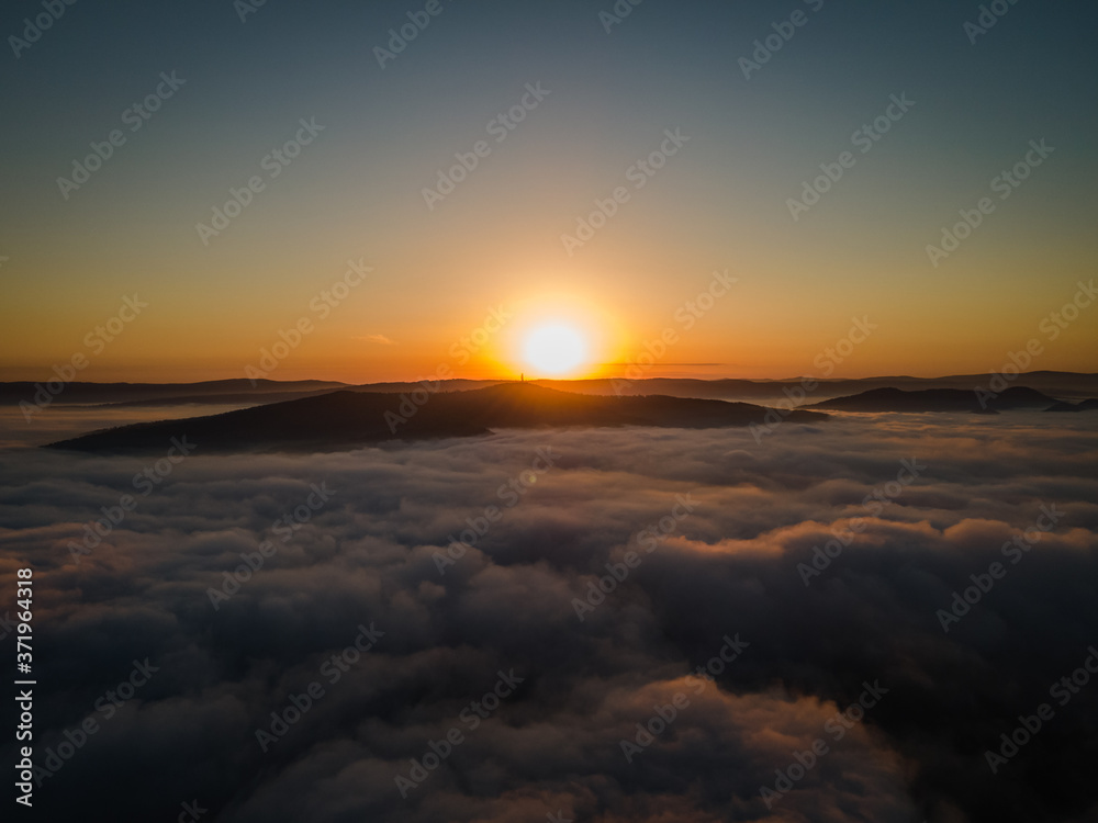 Bieszczady za mgłą