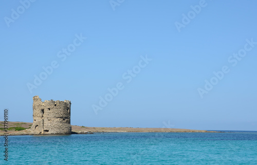 Wallpaper Mural coastal tower at stintino, sardinia, italy Torontodigital.ca