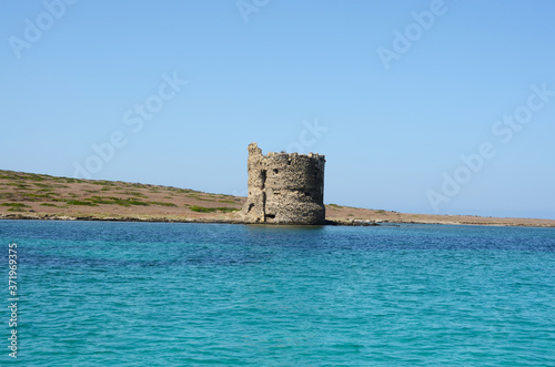 Wallpaper Mural coastal tower at stintino, sardinia, italy Torontodigital.ca