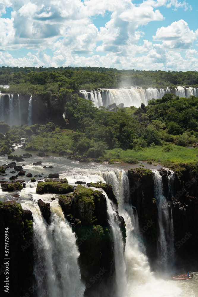 waterfall in foz de iguazu brasil