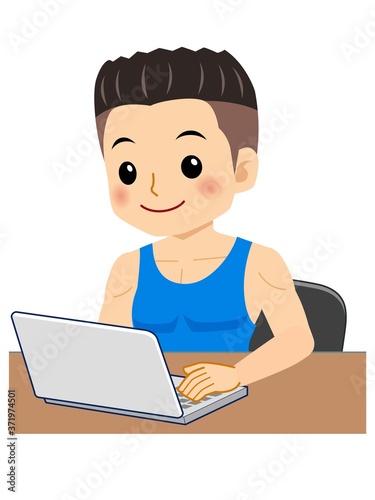 運動部の男の子