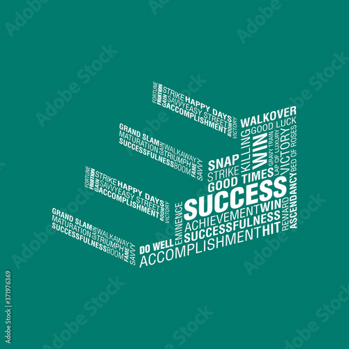 Typography artwork design with synonym words
