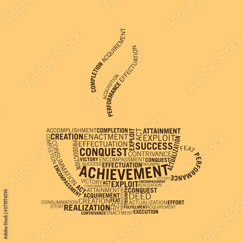 Typography artwork design with synonym words