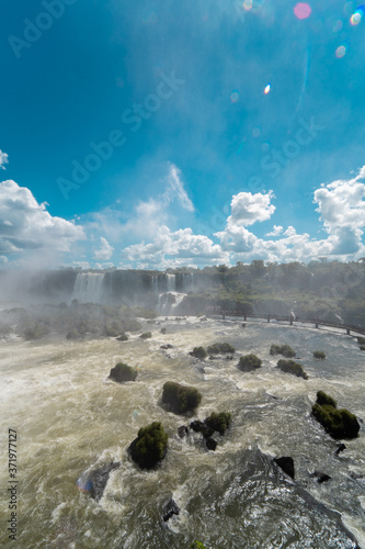 waterfall in foz de iguazu brasil