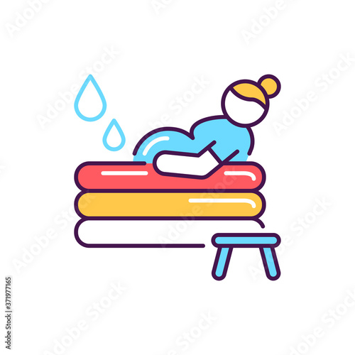 Water birth color line icon. Pictogram for web, mobile app, promo. UI UX design element.