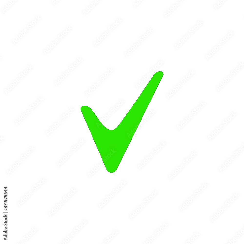 Green check mark vector icon. Like dislike icon vector symbol. Sign for website application and interface decoration. Green check mark vector icon. Like dislike icon vector symbol. Sign for website application and interface decoration.