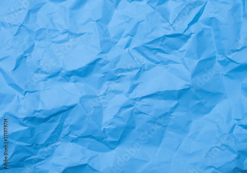  Crumpled blue color background texture