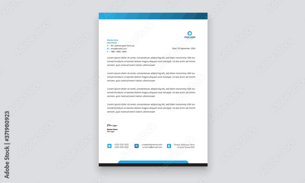 Simple creative modern letter head templates for your project design, Vector illustration Simple creative modern letter head templates for your project design, Vector illustration