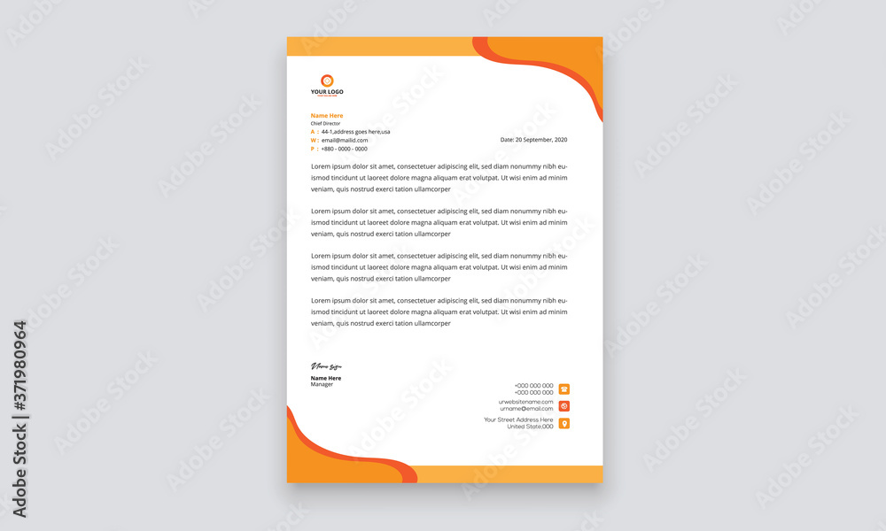 Simple creative modern letter head templates for your project design, Vector illustration Simple creative modern letter head templates for your project design, Vector illustration
