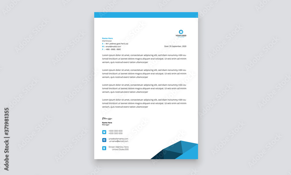 Simple creative modern letter head templates for your project design, Vector illustration Simple creative modern letter head templates for your project design, Vector illustration