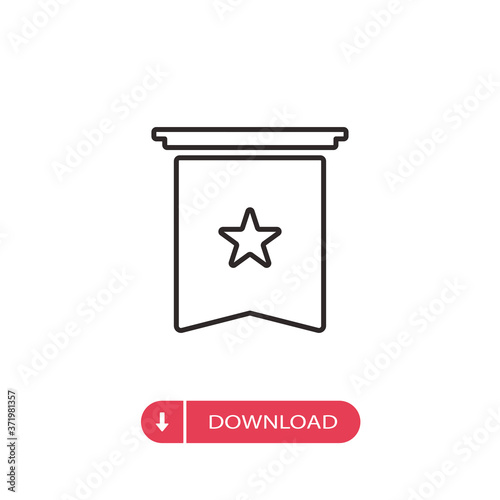 Star icon vector. Banner sign