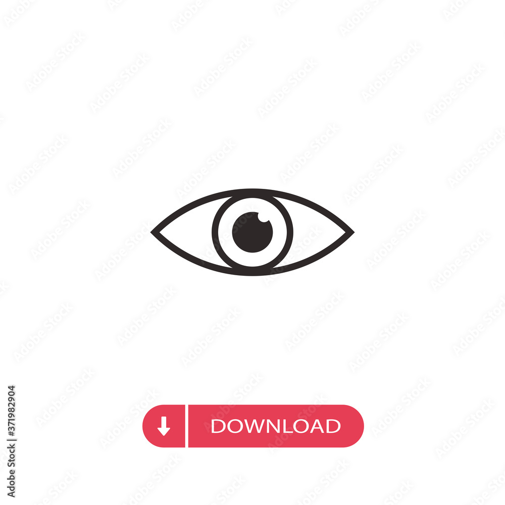 Eye icon vector. Eyeball sign Eye icon vector. Eyeball sign
