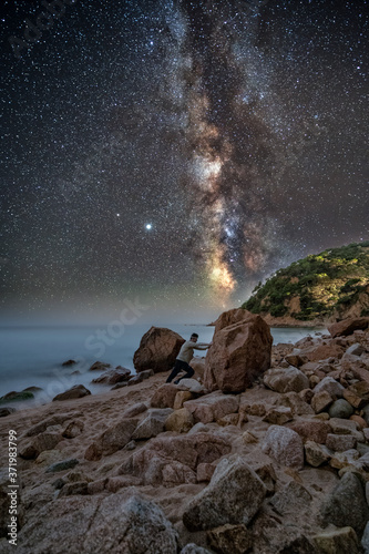 Cala del Señor Ramón de noche photo