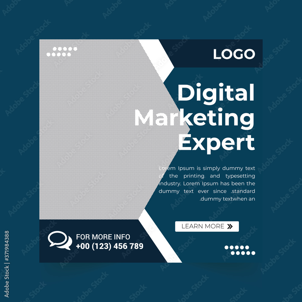 Obraz premium Digital business marketing social media Banner post & web banner Premium AI