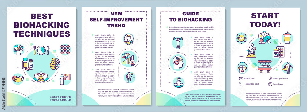 Best biohacking techniques brochure template