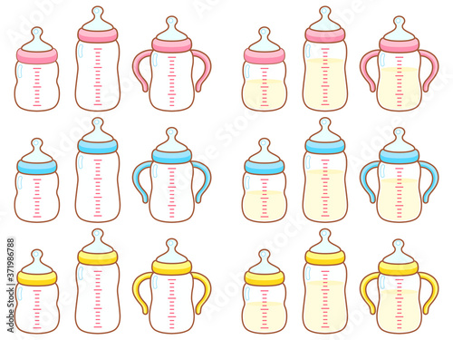 カラフル哺乳瓶