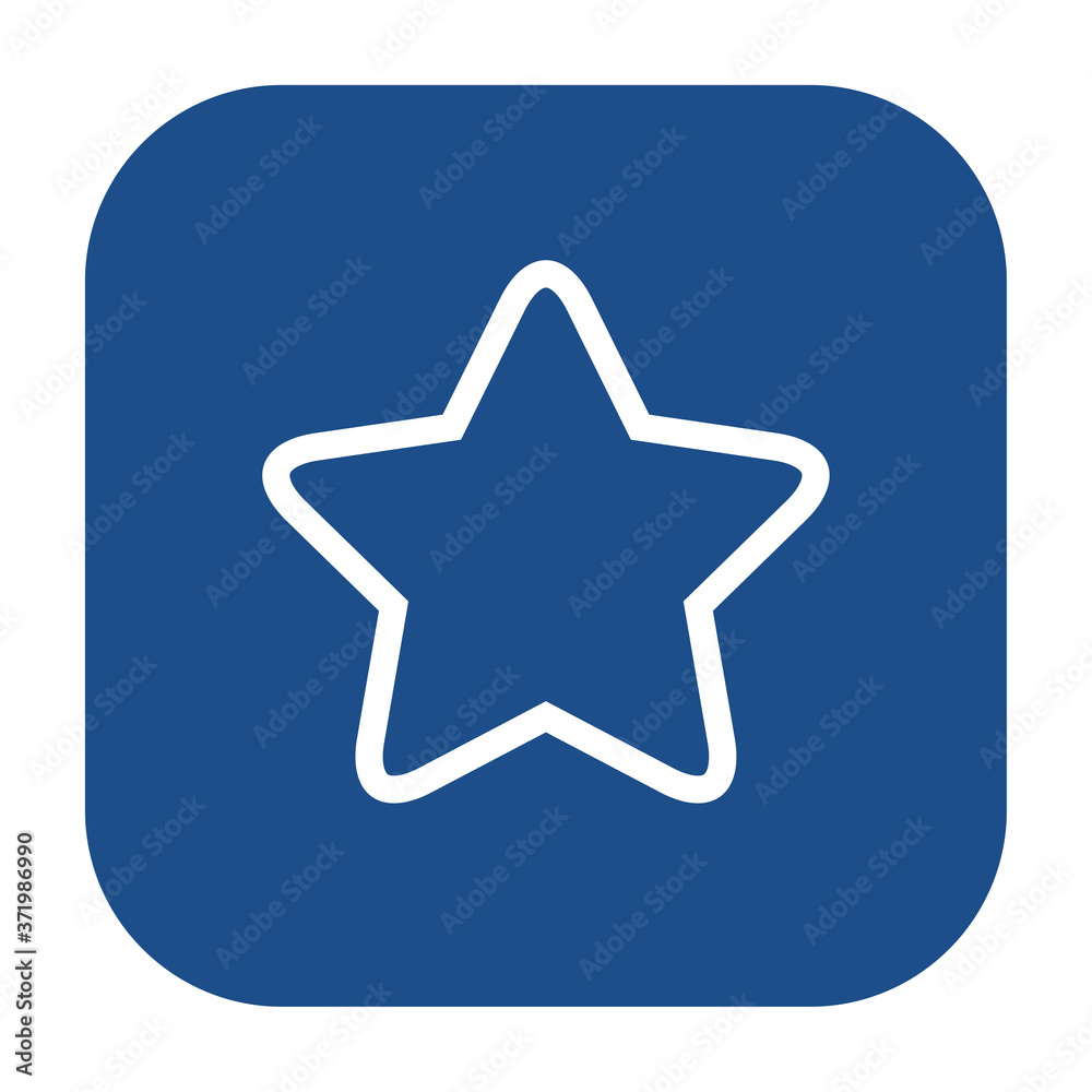 Blue rounded square star outline icon, button isolated on a white background. EPS10 vector file Blue rounded square star outline icon, button isolated on a white background. EPS10 vector file