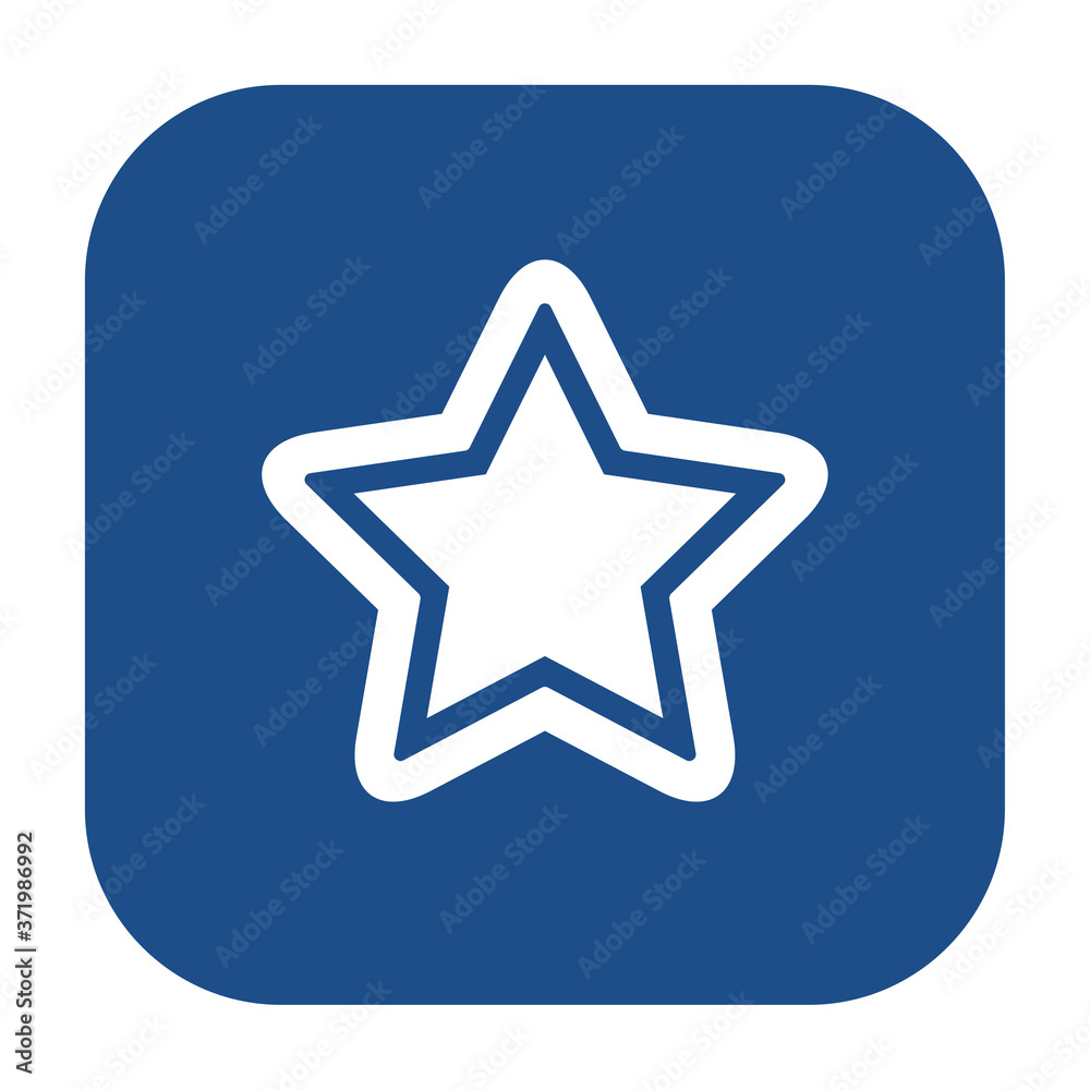 Blue rounded square star with outline icon, button isolated on a white background. EPS10 vector file Blue rounded square star with outline icon, button isolated on a white background. EPS10 vector file